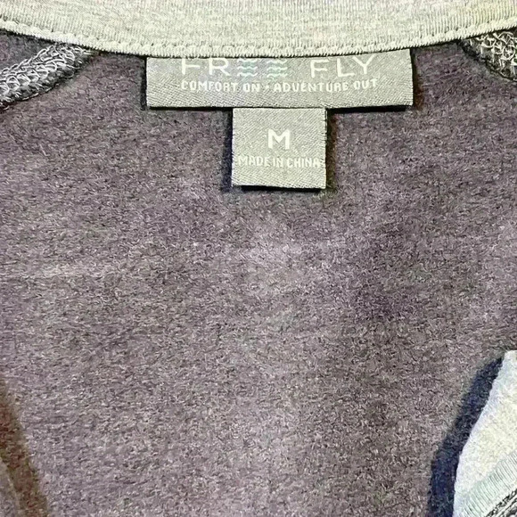 Men's Bamboo Heritage Fleece Quarter Zip Size Med Gray Midweight Active Outdoor - Picture 3 of 4